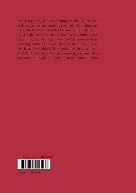 Produktbild: Friedrich Bodenstedt und Mirza Schaffy
