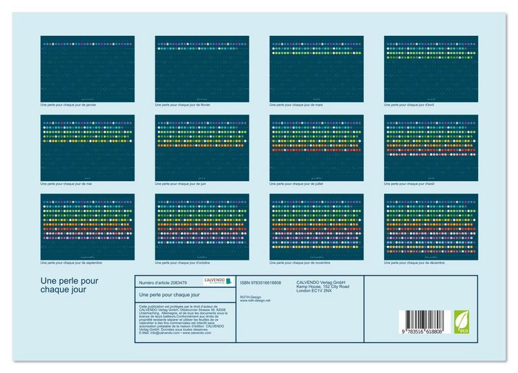 Produktbild: Une perle pour chaque jour (Calendrier mural 2026 DIN A2 vertical) calendrier de bureau