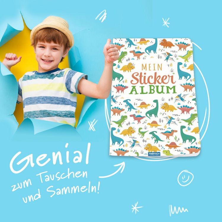 Produktbild: Tr&ouml;tsch Mein Stickeralbum Dino Stickerbuch