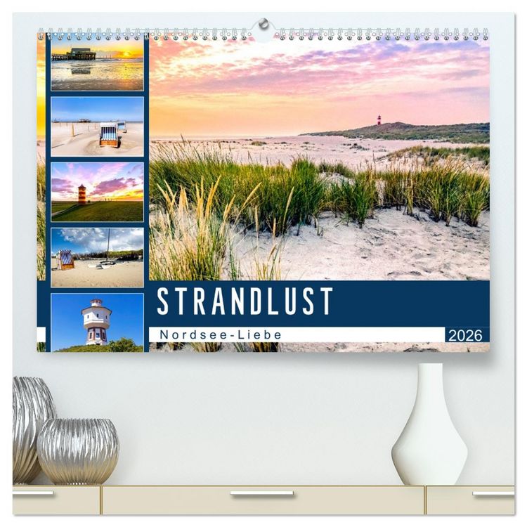 Produktbild: Strandlust Nordsee-Liebe (hochwertiger Premium Wandkalender 2026 DIN A2 quer), Kunstdruck in Hochglanz