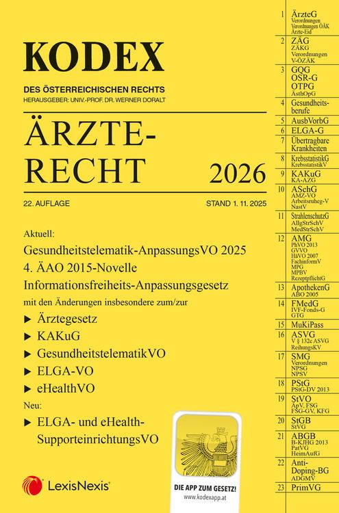 Produktbild: KODEX &Auml;rzterecht 2026 - inkl. App