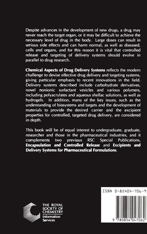 Produktbild: Chemical Aspects of Drug Delivery Systems