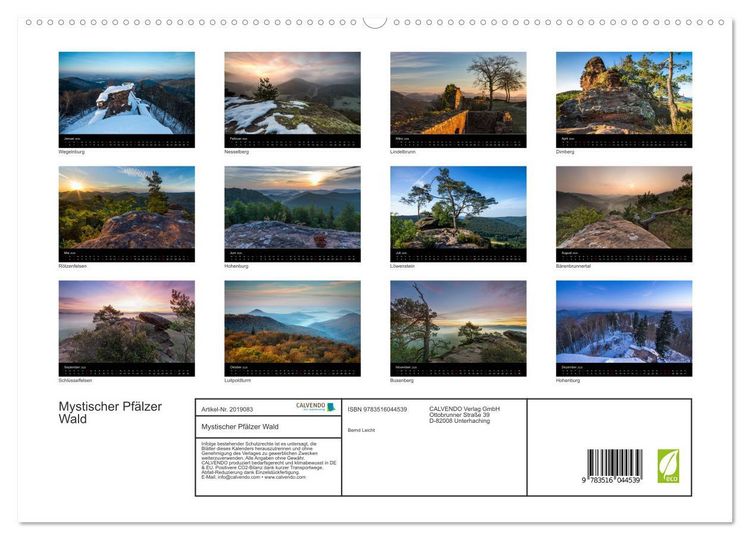Produktbild: Mystischer Pf&auml;lzer Wald (hochwertiger Premium Wandkalender 2026 DIN A2 quer), Kunstdruck in Hochglanz