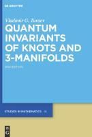 Produktbild: Quantum Invariants of Knots and 3-Manifolds
