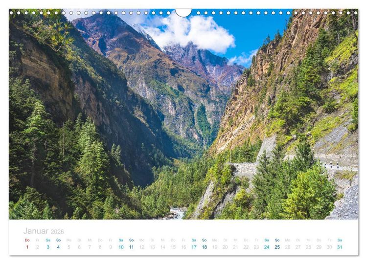 Produktbild: Abenteuer Himalaya - Fernwandern im Annapurna (Wandkalender 2026 DIN A3 quer), CALVENDO Monatskalender