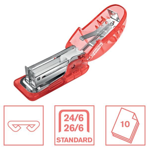 Produktbild: LEITZ Heftger&auml;t Rapid F4 Colour'Breeze bis 10 Blatt transparent koralle