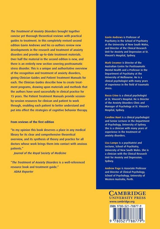 Produktbild: The Treatment of Anxiety Disorders