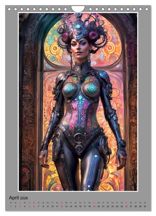 Produktbild: Elegante Cyborgs (Wandkalender 2026 DIN A4 hoch), CALVENDO Monatskalender