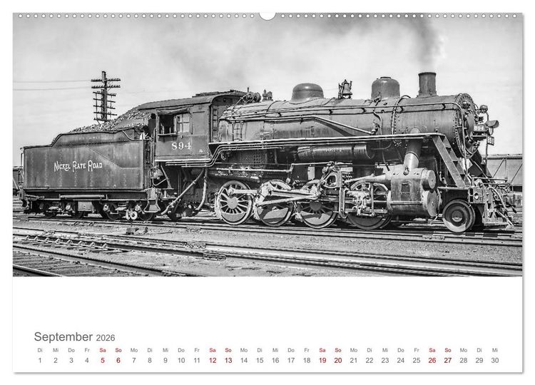 Produktbild: US-Dampflokomotiven (Wandkalender 2026 DIN A2 quer), CALVENDO Monatskalender