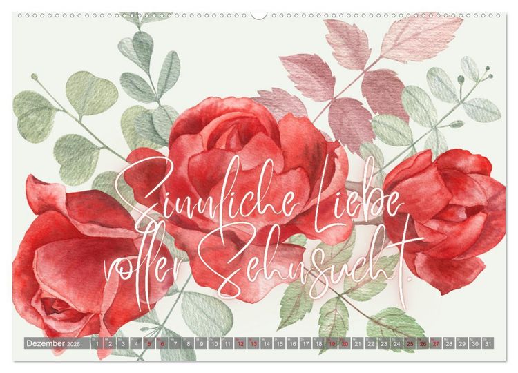 Produktbild: Flower Romance - Romantischer Bl&uuml;tenzauber (Wandkalender 2026 DIN A2 quer), CALVENDO Monatskalender