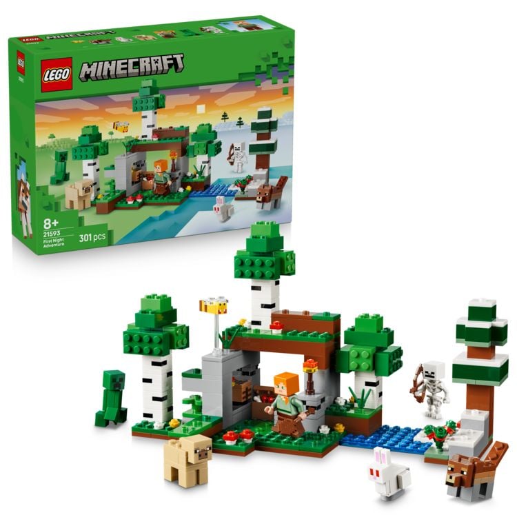 Produktbild: LEGO Minecraft 21593 Erstes Abenteuer in der Nacht, Spielzeug ab 8