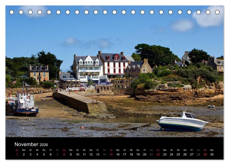 Produktbild: Bretagne - Fotoreise von der Cote de Granit Rose zur Ile de Brehat (Tischkalender 2026 DIN A5 quer), CALVENDO Monatskalender