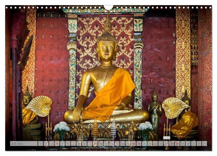 Produktbild: BUDDHA - Buddhistische Tempel in Nordthailand (Wandkalender 2026 DIN A3 quer), CALVENDO Monatskalender