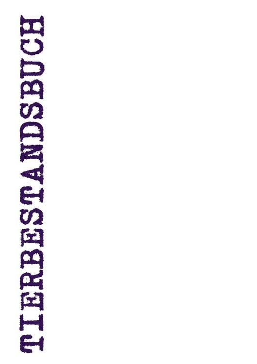 Produktbild: Tierbestandsbuch