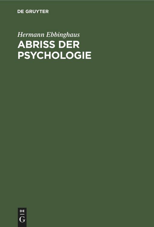 Produktbild: Abriss der Psychologie