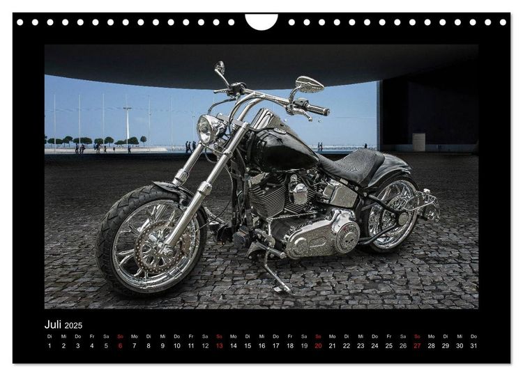 Produktbild: Motorrad-Tr&auml;ume &ndash; Chopper und Custombikes (Wandkalender 2025 DIN A4 quer), CALVENDO Monatskalender