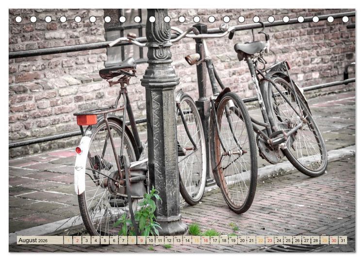Produktbild: Fahrrad Alltag - Film Noir Style (Tischkalender 2026 DIN A5 quer), CALVENDO Monatskalender