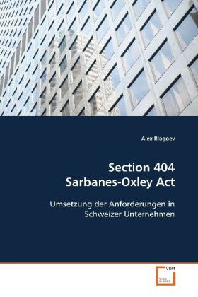 Produktbild: Blagoev, A: Section 404 Sarbanes-Oxley Act