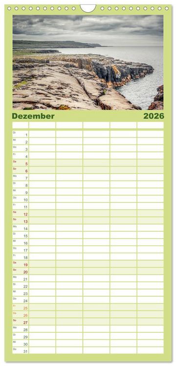 Produktbild: Familienplaner 2026 - Irland - Zauberhafte Augenblicke mit 5 Spalten (Wandkalender, 21 x 45 cm) CALVENDO
