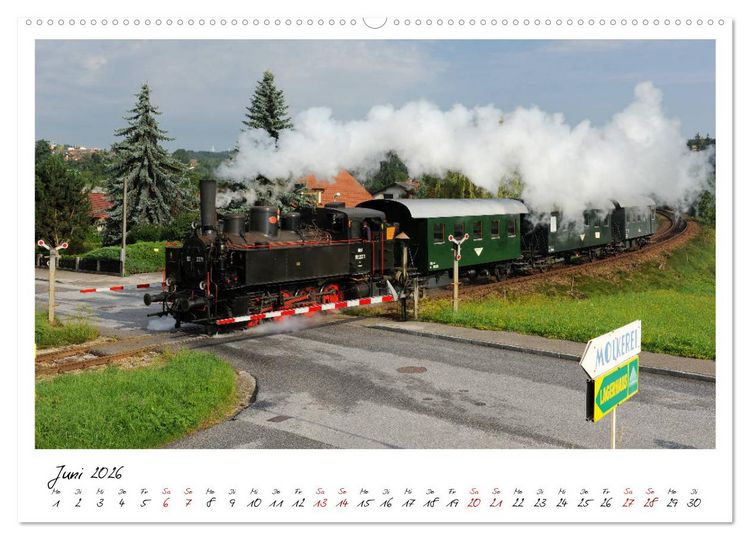 Produktbild: Mit Volldampf durch &Ouml;sterreich (Wandkalender 2026 DIN A2 quer), CALVENDO Monatskalender