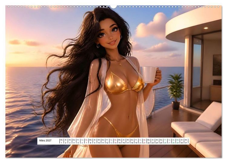 Produktbild: Valentina - Dort schlafen, wovon andere nur tr&auml;umen (hochwertiger Premium Wandkalender 2027 DIN A2 quer), Kunstdruck in Hochglanz