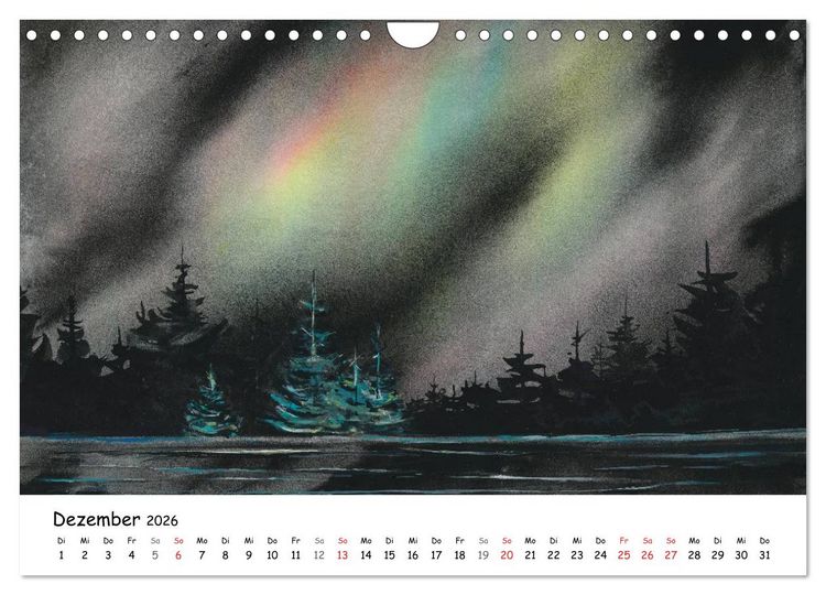 Produktbild: Landschaft in Aquarellfarbe (Wandkalender 2026 DIN A4 quer), CALVENDO Monatskalender
