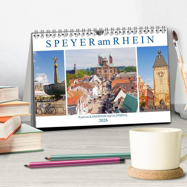 Produktbild: Speyer am Rhein. Rund um Kaiserdom und Altp&ouml;rtel (Tischkalender 2026 DIN A5 quer), CALVENDO Monatskalender