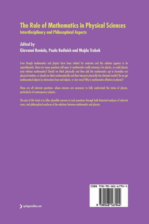 Produktbild: The Role of Mathematics in Physical Sciences