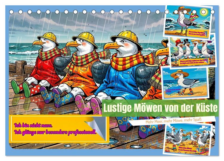 Produktbild: Lustige M&ouml;wen von der K&uuml;ste (Tischkalender 2027 DIN A5 quer), CALVENDO Monatskalender