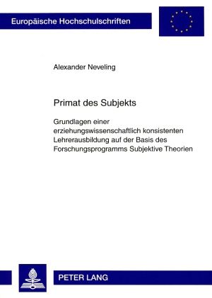 Produktbild: Primat des Subjekts