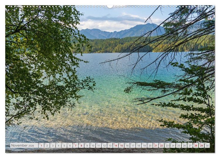 Produktbild: Malerische Seen in Bayern (hochwertiger Premium Wandkalender 2026 DIN A2 quer), Kunstdruck in Hochglanz