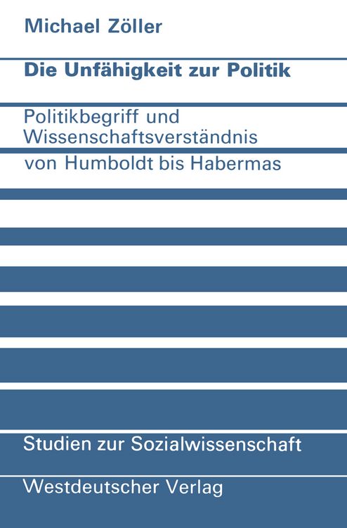 Produktbild: Die Unf&auml;higkeit zur Politik
