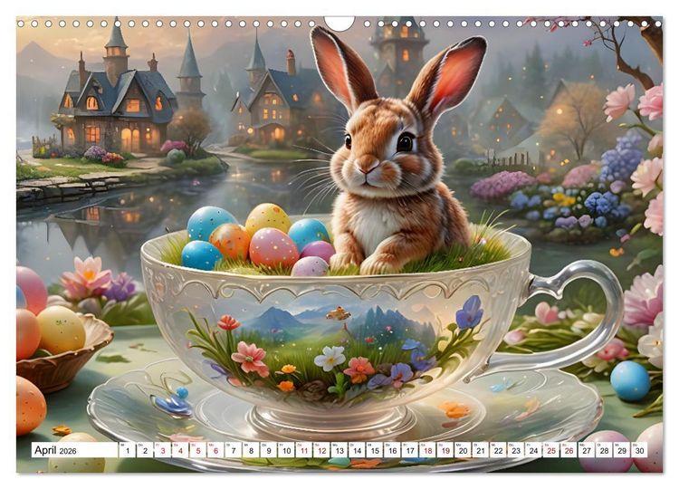 Produktbild: Tierische Tee-Parade (Wandkalender 2026 DIN A3 quer), CALVENDO Monatskalender