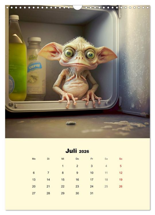 Produktbild: Monsteralarm. Die Invasion der kleinen Qu&auml;lgeister (Wandkalender 2026 DIN A3 hoch), CALVENDO Monatskalender