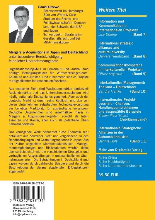 Produktbild: Mergers & Acquisitions in Japan und Deutschland - unter besonderer Ber&uuml;cksichtigung feindlicher &Uuml;bernahmeangebote