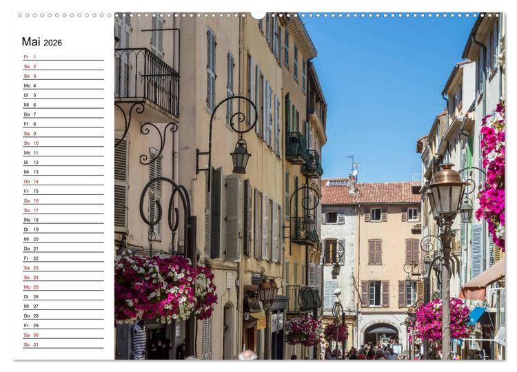 Produktbild: ANTIBES Idyllische Impressionen (Wandkalender 2026 DIN A2 quer), CALVENDO Monatskalender