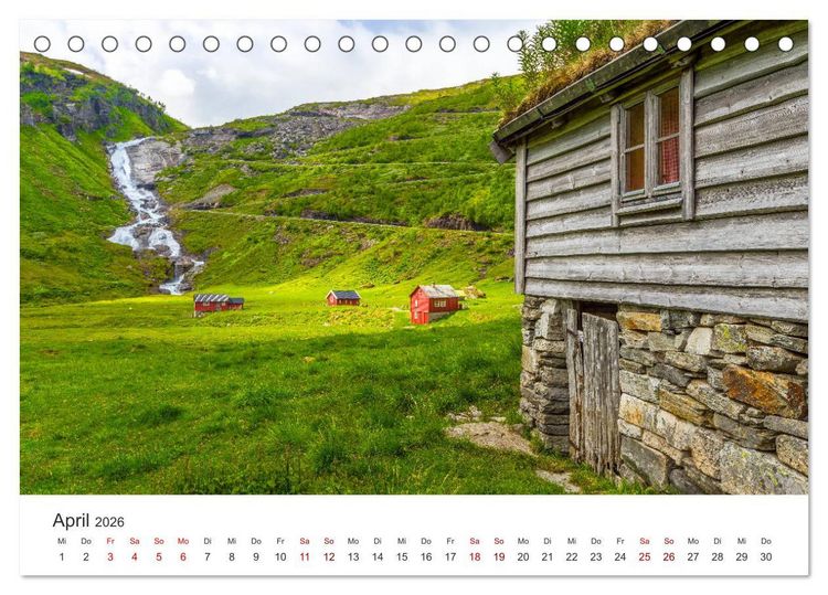 Produktbild: Norwegen - Landschaften und Fjorde im westlichen Norwegen (Tischkalender 2026 DIN A5 quer), CALVENDO Monatskalender