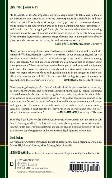 Produktbild: Increasing Legal Rights for Zoo Animals