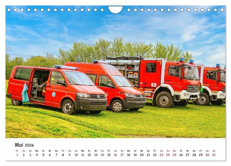Produktbild: Blaulichttag, unsere Retter! (Wandkalender 2026 DIN A4 quer), CALVENDO Monatskalender