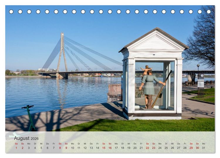 Produktbild: Riga - Paris des Ostens (Tischkalender 2026 DIN A5 quer), CALVENDO Monatskalender