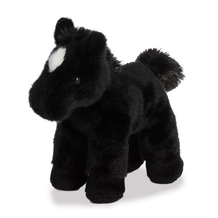 Produktbild: Aurora 13297 - Mini Flopsies Pferd Beau Black Horse, Pl&uuml;schtier, ca. 20 cm