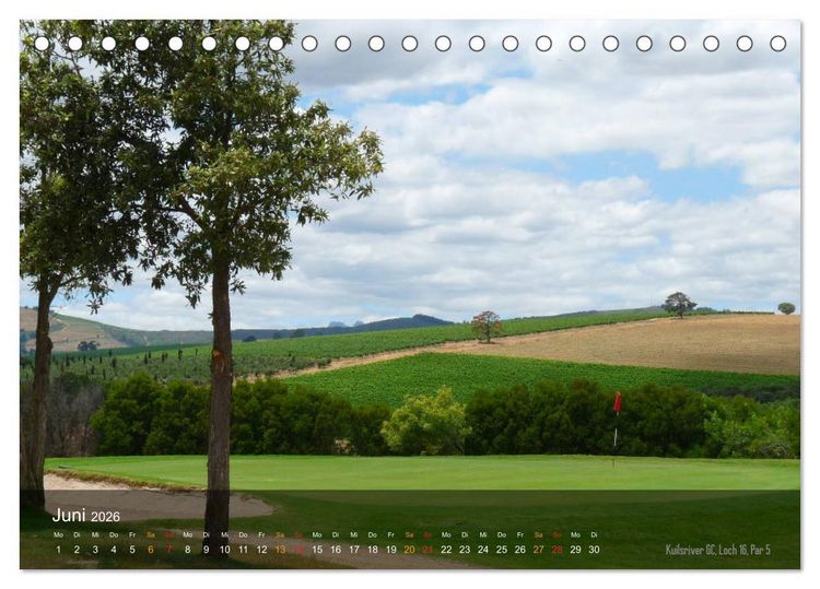 Produktbild: Golfpl&auml;tze Kapstadt (Tischkalender 2026 DIN A5 quer), CALVENDO Monatskalender