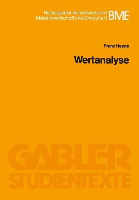 Produktbild: Wertanalyse