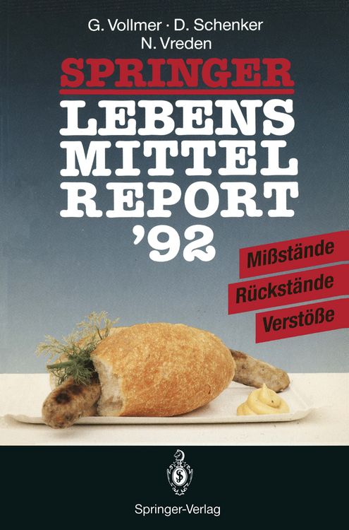 Produktbild: Springer Lebensmittelreport &rsquo;92