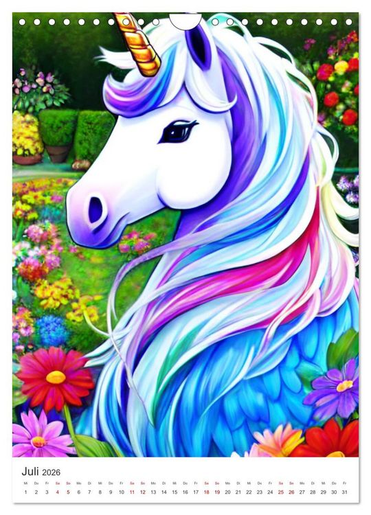 Produktbild: Jeder braucht ein Einhorn in seinem Leben - Bildergeschichte f&uuml;r Kinder (Wandkalender 2026 DIN A4 hoch), CALVENDO Monatskalender