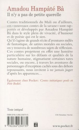 Produktbild: Il n'y a pas de petite querelle : nouveaux contes de la savane