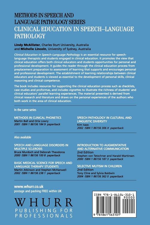 Produktbild: Clinical Education in Speech-Language Pathology