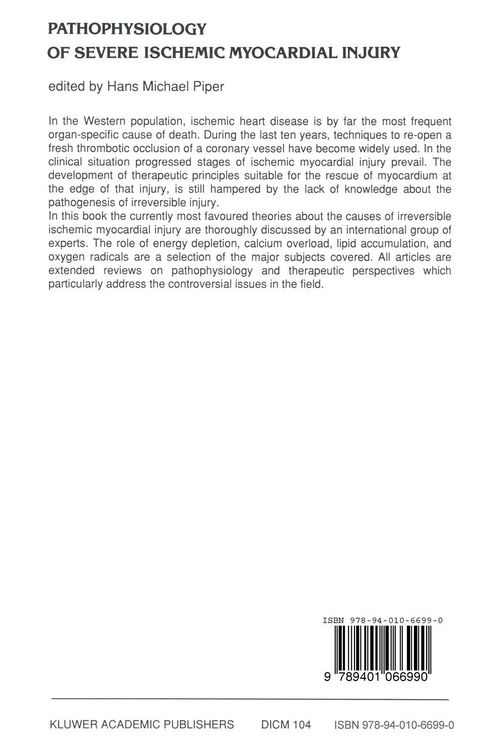 Produktbild: Pathophysiology of Severe Ischemic Myocardial Injury