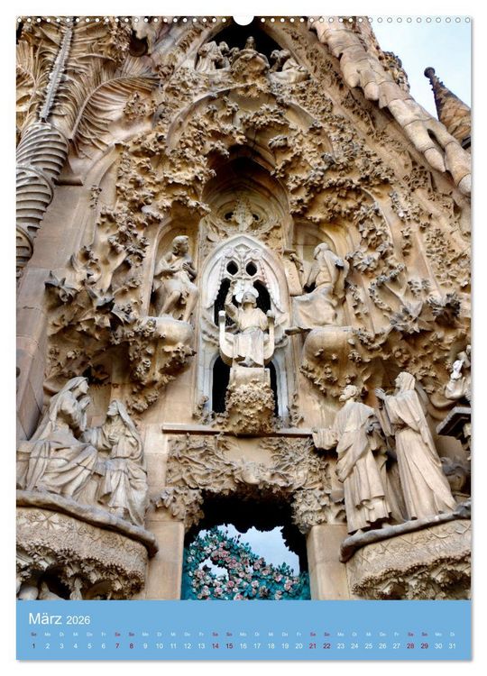 Produktbild: Sagrada Fam&iacute;lia - Gaud&iacute;s unvollendetes Meisterwerk (Wandkalender 2026 DIN A2 hoch), CALVENDO Monatskalender