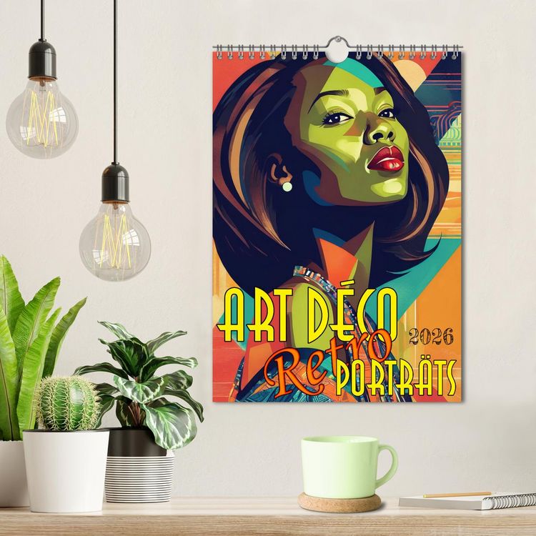 Produktbild: Art Deco Retro Portr&auml;ts (Wandkalender 2026 DIN A4 hoch), CALVENDO Monatskalender